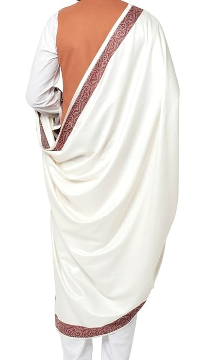 Men's Woven Border Woollen Lohi/Shawl [50" X 100"]