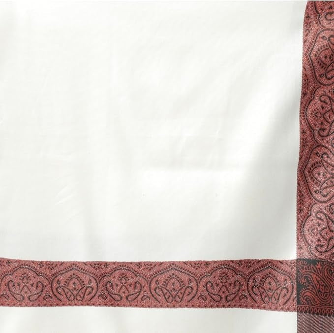 Men's Woven Border Woollen Lohi/Shawl [50" X 100"]