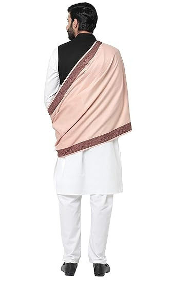 Men's Woven Border Woollen Lohi/Shawl [50" X 100"]