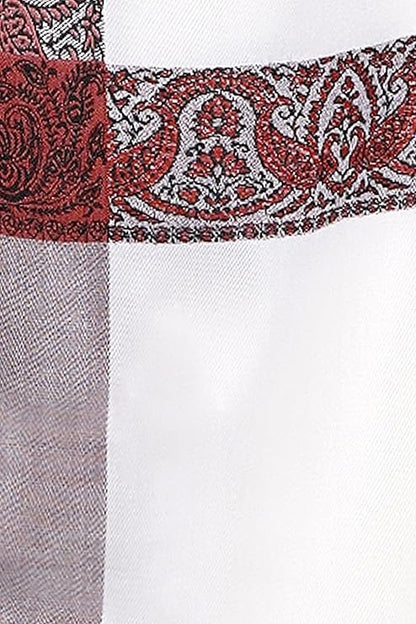 Men's Woven Border Woollen Lohi/Shawl [50" X 100"]