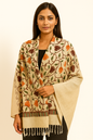 Kashmir Embroidered, Poly Acralic Wool 28"X80" Traditional Ari Embroidery Shawl/Stoles for Women,Ladies,Girls (Copy) (Copy)