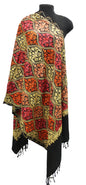 Kashmiri Shawl With Kashmire Embroidery, Indian Shawl, Mulit Color Embroidery Shawl, Aari Embroidery,Shawl Women, Kashmiri Accessory Size -28x80