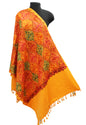 Kashmiri Shawl With Kashmire Embroidery, Indian Shawl, Mulit Color Embroidery Shawl, Aari Embroidery,Shawl Women, Kashmiri Accessory Size -28x80