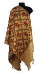 Kashmiri Shawl With Kashmire Embroidery, Indian Shawl, Mulit Color Embroidery Shawl, Aari Embroidery,Shawl Women, Kashmiri Accessory Size -28x80